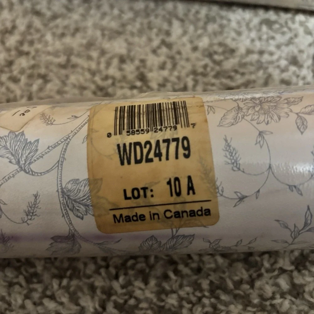 2 Vtg Norwall Wallpaper Toile on Soft White WD24779 Farmhouse Living Prepasted